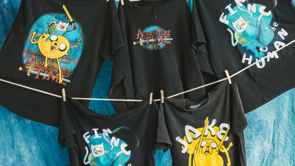 WHAT TIME IS IT? ADVENTURE TIME X AMERICAN THRIFT GRAPHIC TEES