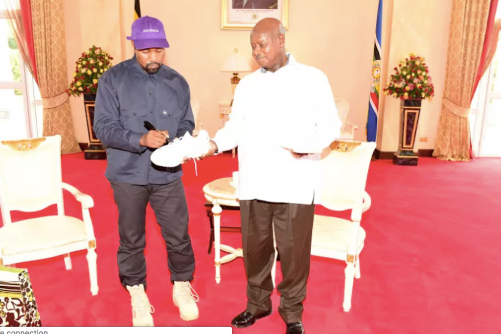 Kanye Gave The Ugandan Prez Yeezys Because That's What Uganda Needs