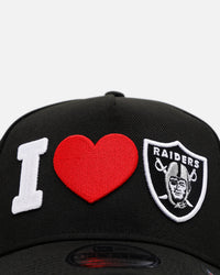 New Era Las Vegas Raiders 'Love' 9FORTY A-Frame Snapback Black