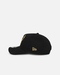 New Era Chicago Bulls 'NBA Black & Gold Embroidery' 9FORTY A-Frame Snapback Black/Gold