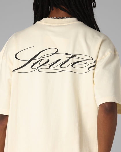 Loiter Script Boxy T-Shirt Off White