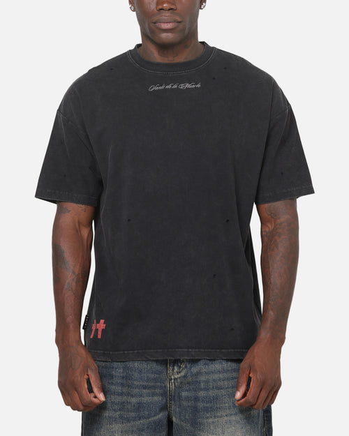 Saint Morta Saints Marked Boxy T-Shirt Washed Black