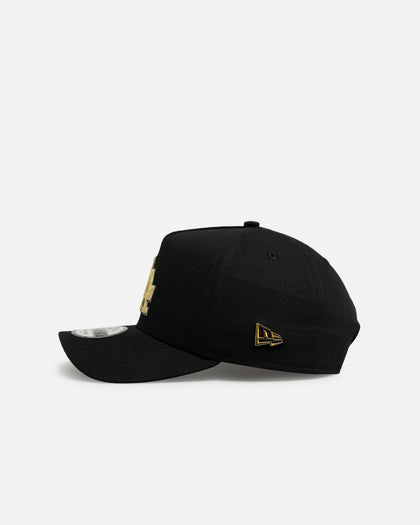 New Era Los Angeles Dodgers 'Canvas Chainstitch Project X' 9FORTY A-Frame Snapback Black/Gold