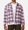 XXIII Darby Plaid Shacket Purple/White