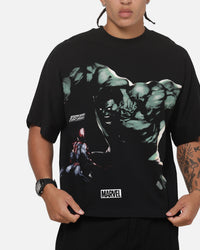 73Studio Marvel Hulk Vs Spider-Man T-Shirt Black