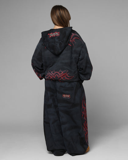 Loiter X Yu-Gi-Oh! Slifer Sky Dragon Zip Hoodie Black Wash