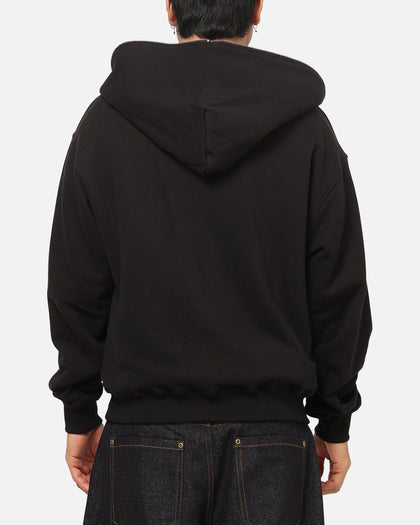 American Thrift Leisure Quarter Zip Hoodie Black