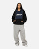 Carre Piped Pullover Hoodie Black/Blue
