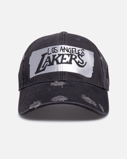 Mitchell & Ness Los Angeles Lakers 'Duct Tape' Dad Fit Strapback Washed Black