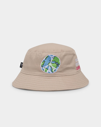 Carre Peace Bucket Hat Stone