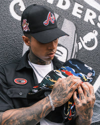 New Era Atlanta Braves 'Cam Underbrim' 9FORTY K-Frame Snapback Black
