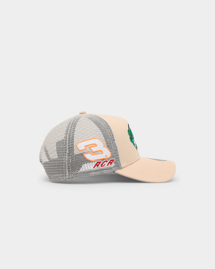 New Era X Nascar 9FORTY A-Frame Trucker Snapback Mango
