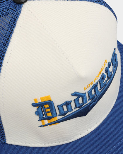 Pro Standard Los Angeles Dodgers Visor Elite Trucker Snapback Eggshell/Dodger Blue
