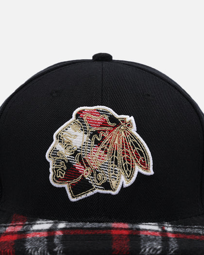 Pro Standard Chicago Blackhawks Pro Prep Plaid Snapback Black