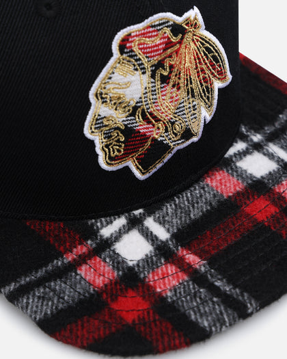 Pro Standard Chicago Blackhawks Pro Prep Plaid Snapback Black