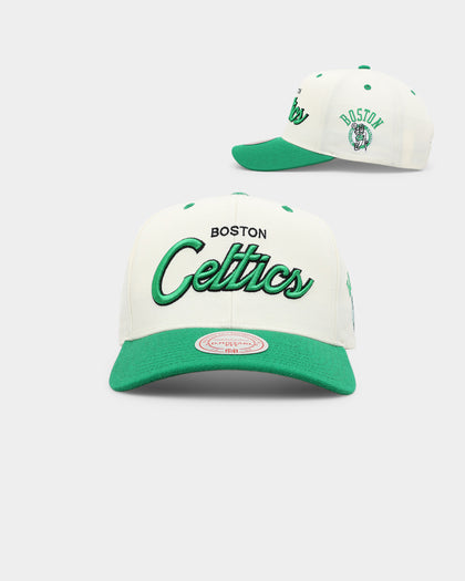 Mitchell & Ness Boston Celtics Team Script OG Snapback Cream White