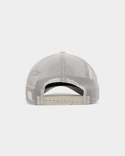 New Era X Nascar 9FORTY A-Frame Trucker Snapback Stone/White