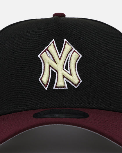 New Era New York Yankees 'Burgundy Bounceback' 9FORTY A-Frame Snapback Black/Maroon