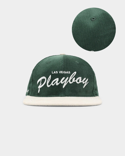 Playboy X Culture Kings Script Snapback Forest Green/Off White
