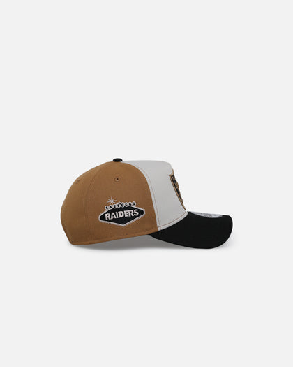 New Era Las Vegas Raiders 9FORTY A-Frame Snapback Stone/Wheat