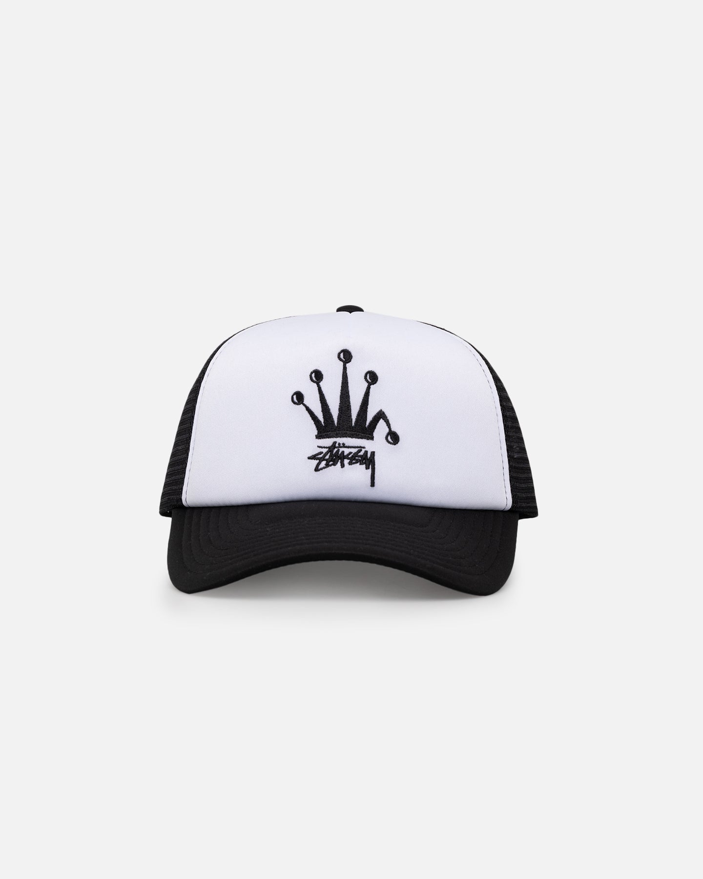Stussy Crown Stock Trucker Cap Black | Culture Kings
