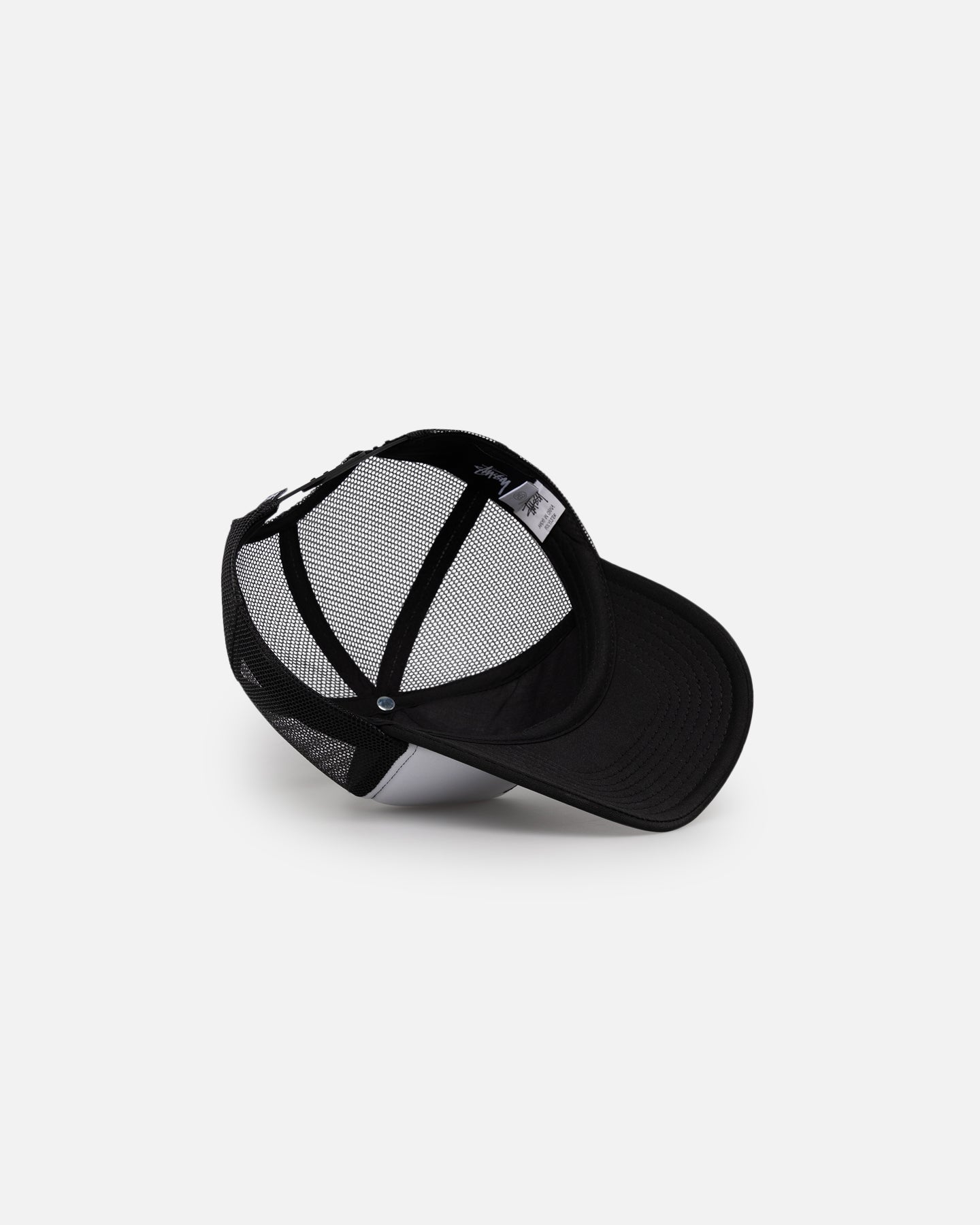 Stussy Crown Stock Trucker Cap Black | Culture Kings