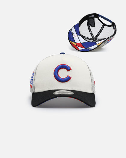 New Era Chicago Cubs 'Retro Mosaic' 9FORTY A-Frame Trucker Snapback White/Black
