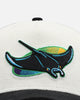 New Era Tampa Bay Rays '2-Tone Corduroy' 9FORTY A-Frame Trucker Snapback Chrome/Black