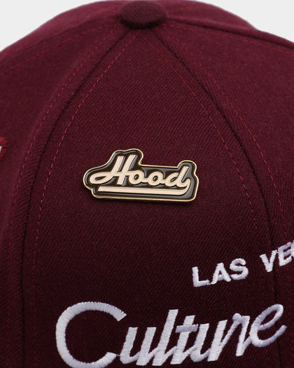 Hood X Culture Kings Las Vegas Collab Original Snapback Maroon