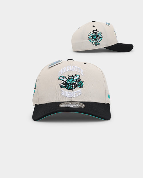 Mitchell & Ness Charlotte Hornets 'Diamond' Fitted Bone/Black