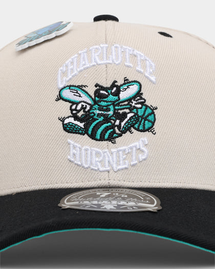 Mitchell & Ness Charlotte Hornets 'Diamond' Fitted Bone/Black