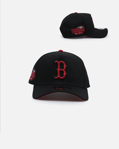 New Era Boston Red Sox 'Satin Scarlet' 9FORTY A-Frame Snapback Black/Scarlet