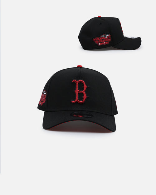 New Era Boston Red Sox 'Satin Scarlet' 9FORTY A-Frame Snapback Black/Scarlet