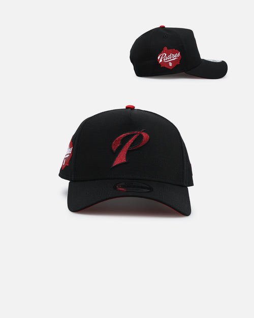 New Era San Diego Padres 'Satin Scarlet' 9FORTY A-Frame Snapback Black/Scarlet