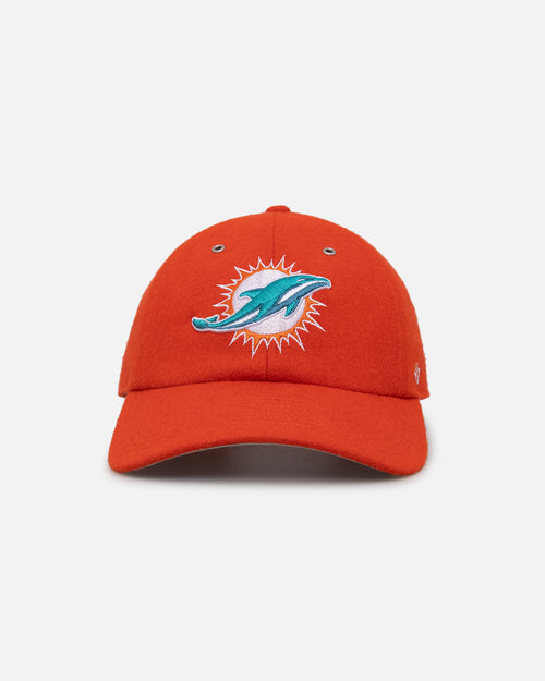 47 Brand Miami Dolphins Wooly Clean Up Strapback Orange