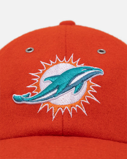 47 Brand Miami Dolphins Wooly Clean Up Strapback Orange