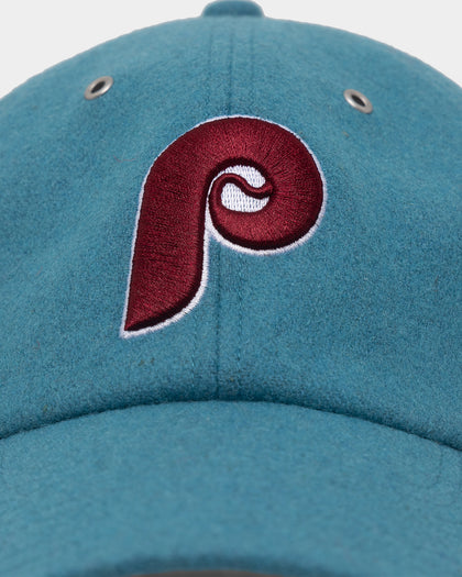 47 Brand Philadelphia Phillies Wooly '47 Clean Up Strapback Columbia