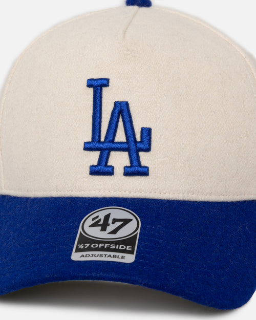 47 Brand Los Angeles Dodgers 'Wooly Offside DT' Sure Shot Snapback Natural/Royal