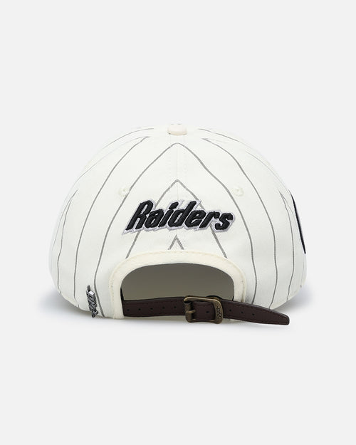 Pro Standard Las Vegas Raiders Pinstripe Classic Dad Hat Strapback Eggshell/Yellow