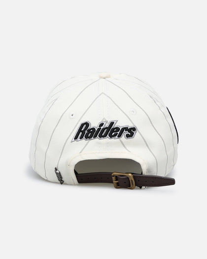 Pro Standard Las Vegas Raiders Pinstripe Dad Hat Strapback Eggshell/Yellow