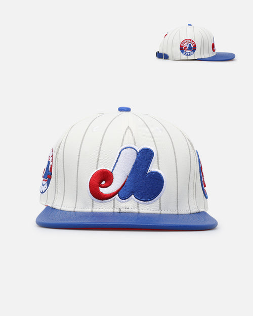 Pro Standard Montreal Expos Classic Logo Wool Strapback Eggshell/Yellow