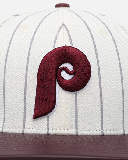 Pro Standard Philadelphia Phillies Classic Logo Wool Strapback Eggshell/Yellow