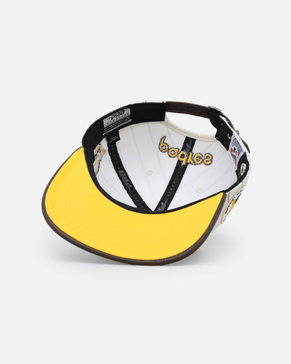 Pro Standard San Diego Padres Pinstripe Classic Logo Wool Strapback Eggshell/Yellow