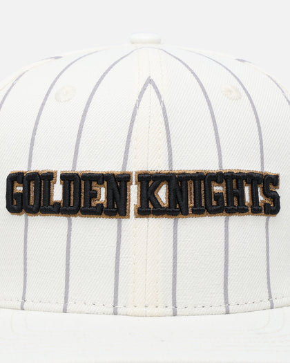 Pro Standard Vegas Golden Knights Pinstripe Snapback Eggshell/Yellow