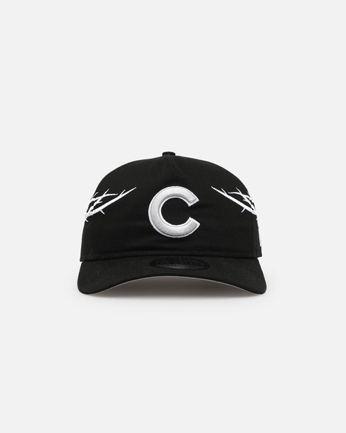 New Era Chicago Cubs 'Twisted Thorns' Pre-Curved Golfer Snapback Black
