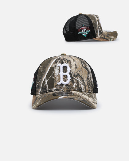 New Era Boston Red Sox 'Real Tree' 9FORTY A-Frame Trucker Snapback Realtree Edge
