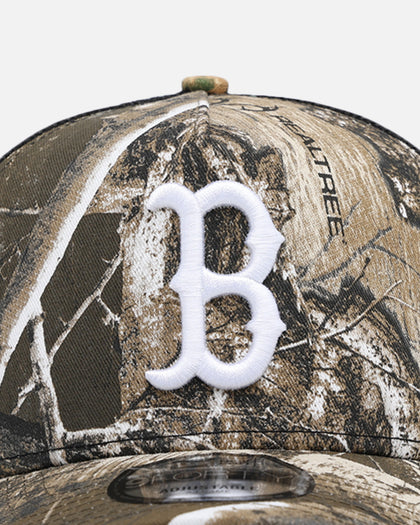 New Era Boston Red Sox 'Real Tree' 9FORTY A-Frame Trucker Snapback Realtree Edge
