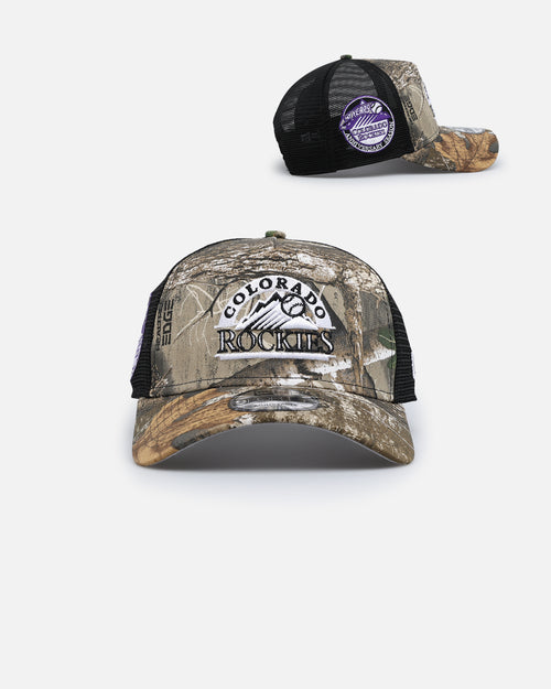 New Era Colorado Rockies 'Real Tree' 9FORTY A-Frame Trucker Snapback Realtree Edge