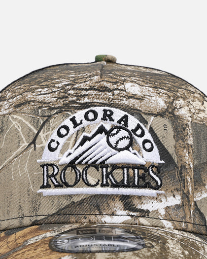 New Era Colorado Rockies 'Real Tree' 9FORTY A-Frame Trucker Snapback Realtree Edge