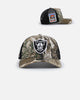 New Era Las Vegas Raiders 'Real Tree' 9FORTY A-Frame Trucker Snapback Realtree Edge